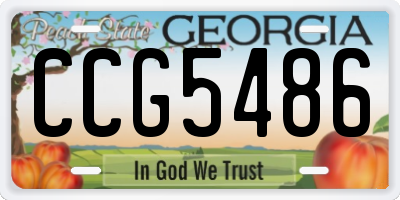 GA license plate CCG5486