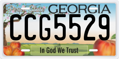 GA license plate CCG5529