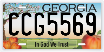 GA license plate CCG5569