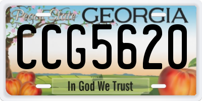GA license plate CCG5620