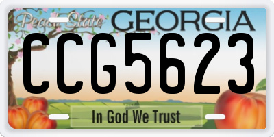 GA license plate CCG5623
