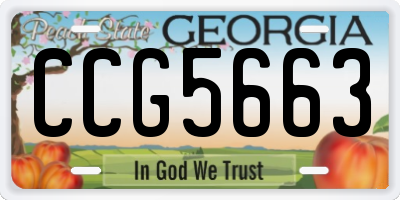 GA license plate CCG5663