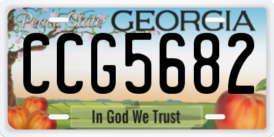 GA license plate CCG5682