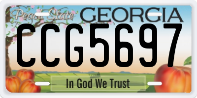 GA license plate CCG5697