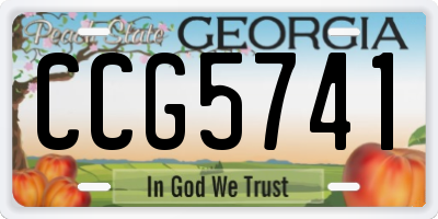 GA license plate CCG5741