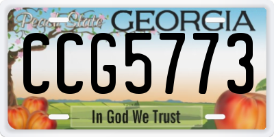 GA license plate CCG5773