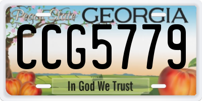 GA license plate CCG5779