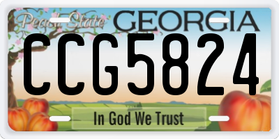 GA license plate CCG5824