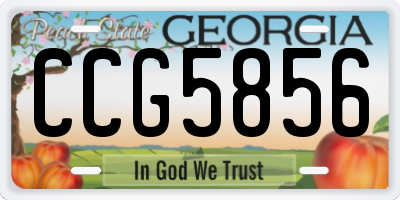 GA license plate CCG5856