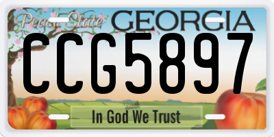 GA license plate CCG5897