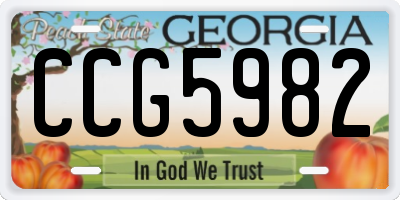 GA license plate CCG5982