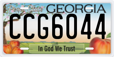 GA license plate CCG6044