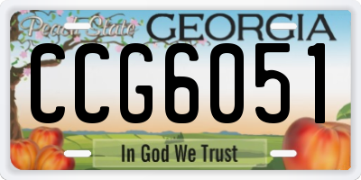 GA license plate CCG6051