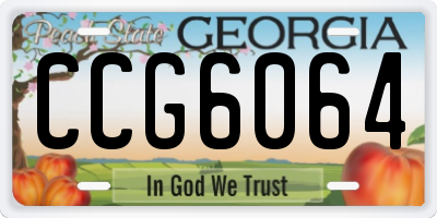 GA license plate CCG6064