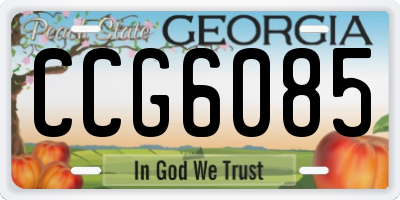 GA license plate CCG6085
