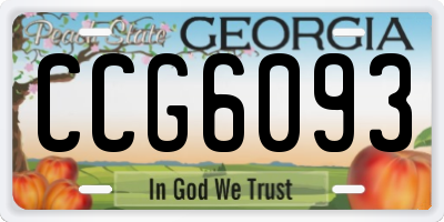 GA license plate CCG6093