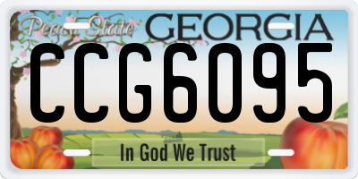 GA license plate CCG6095