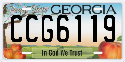 GA license plate CCG6119