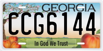 GA license plate CCG6144