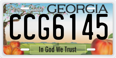 GA license plate CCG6145
