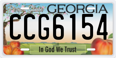 GA license plate CCG6154