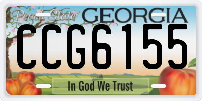 GA license plate CCG6155