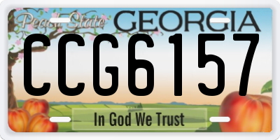 GA license plate CCG6157