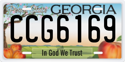 GA license plate CCG6169