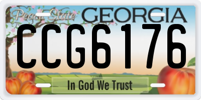 GA license plate CCG6176