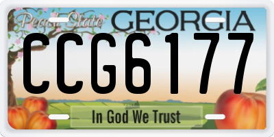 GA license plate CCG6177