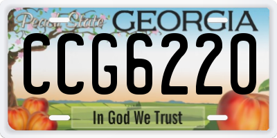 GA license plate CCG6220