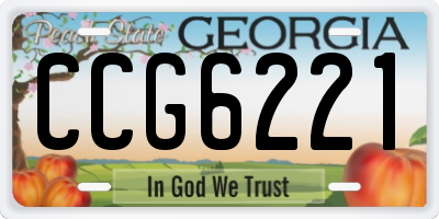 GA license plate CCG6221