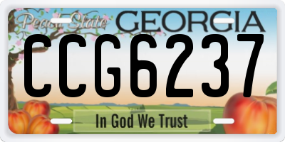 GA license plate CCG6237