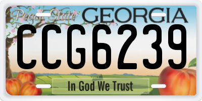 GA license plate CCG6239