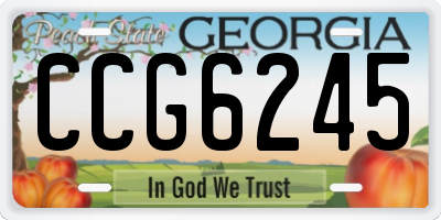 GA license plate CCG6245