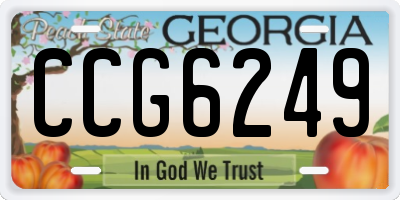 GA license plate CCG6249