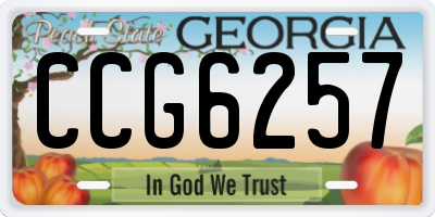 GA license plate CCG6257