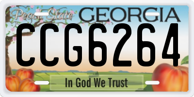 GA license plate CCG6264