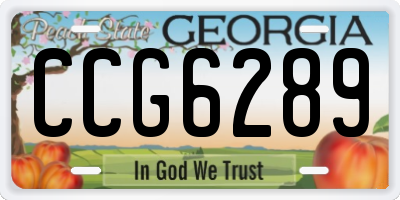 GA license plate CCG6289