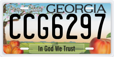 GA license plate CCG6297