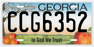 GA license plate CCG6352