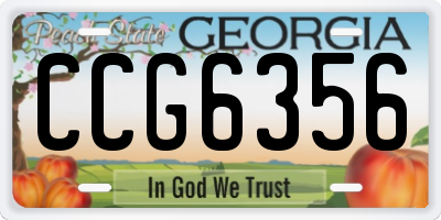 GA license plate CCG6356