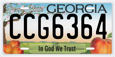 GA license plate CCG6364