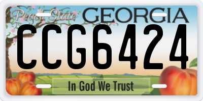 GA license plate CCG6424