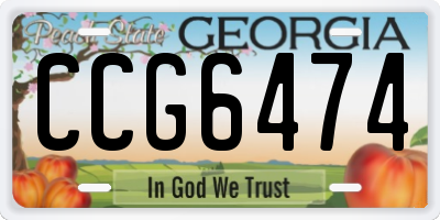 GA license plate CCG6474