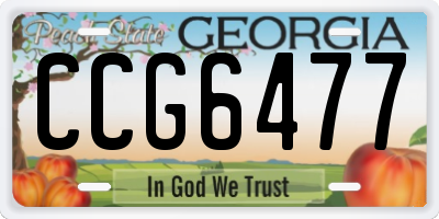 GA license plate CCG6477