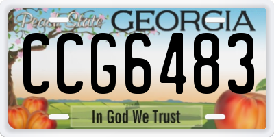 GA license plate CCG6483