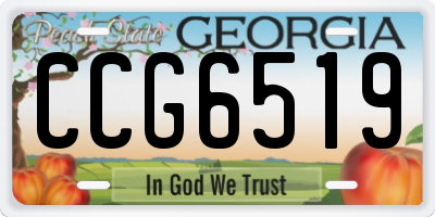 GA license plate CCG6519