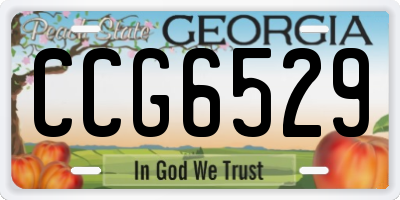 GA license plate CCG6529