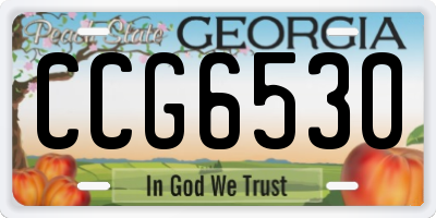 GA license plate CCG6530